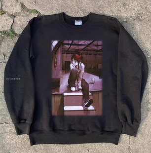 WHO CARE复古大百科Lain铃音系列实验室圆领卫衣校园宽松运动情侣