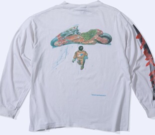 AKIRA Anime Long Sleeve Spray paint阿基拉大码套头创意长袖T恤