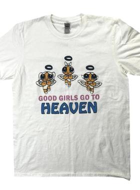 WHO CARE复古大百科the powerpuff girls 飞天小女警可爱短袖T恤