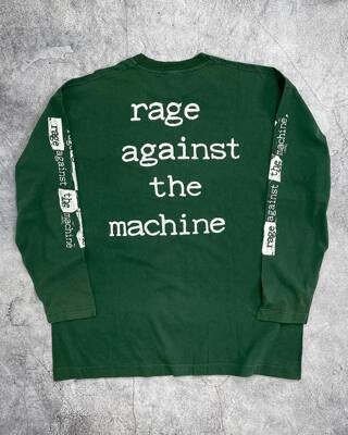 WHO CARE复古大百科 美式rage against the machine长袖T恤 复古