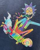 and cartoon Morty Rick Long Sleeve logo瑞克和莫蒂宽松长袖 T恤