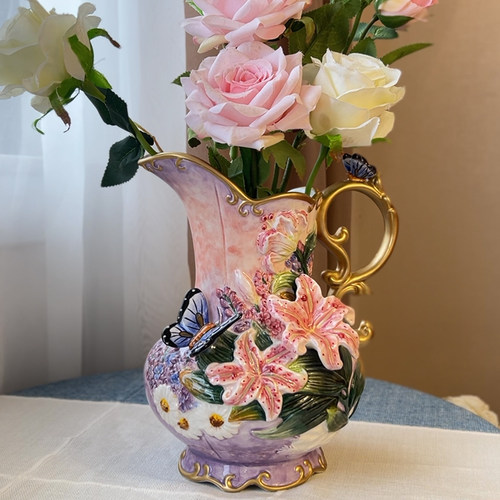 方亚陶瓷花瓶家居摆件插鲜花工厂
