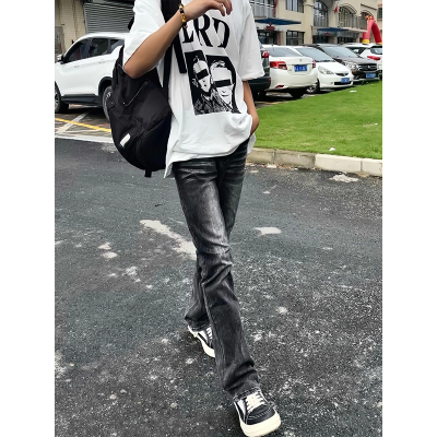 cleanfit微喇牛仔裤男弹力修身