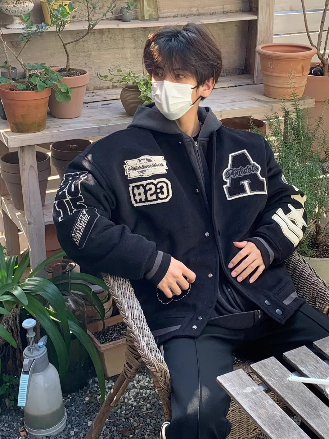 欧美vibe高街夹克棒球服男款刺绣