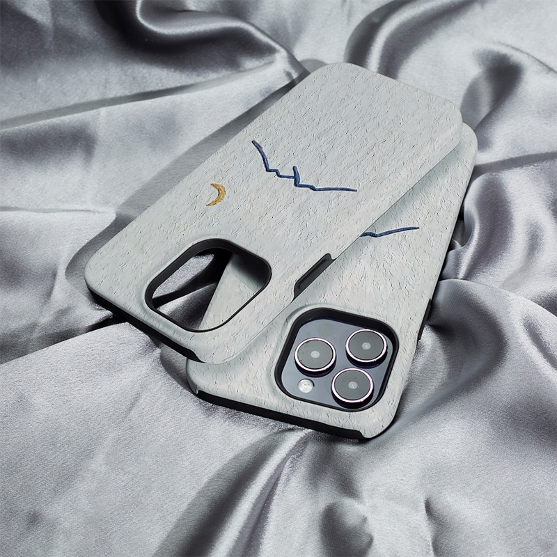 简笔山月亮iphone16Promax手机壳13适用苹果15plus保护套菲林硬壳12mini二合一XS/XR高级11防摔7/8/SE2全包14