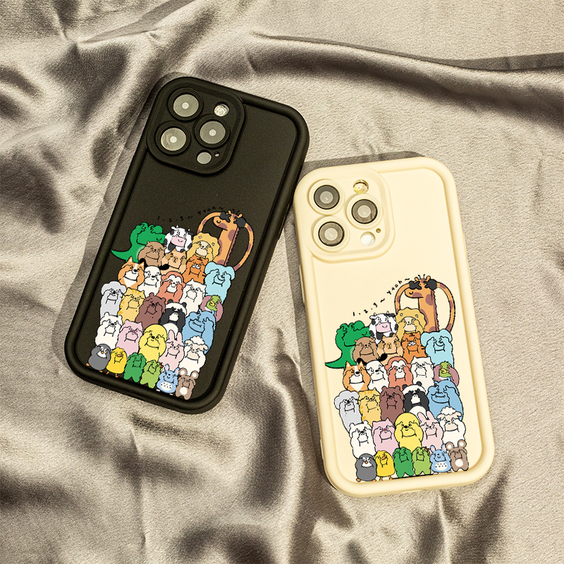 动物大合照适用华为mate60Pro手机壳P50/40新款软情侣40高级智选HINova11/10/9/8保护套青春版NZONEs7Proplus