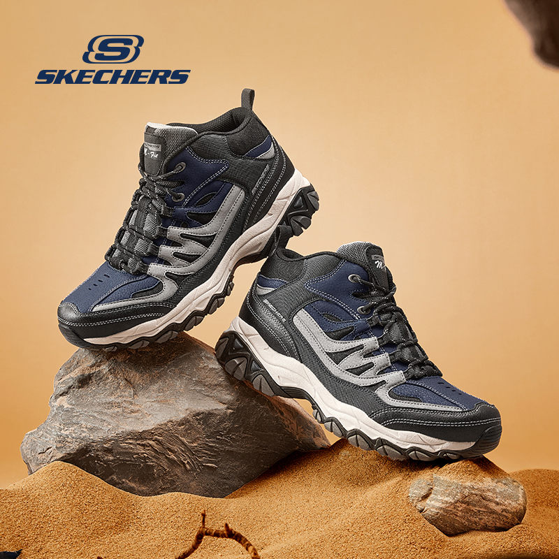 斯凯奇男鞋高帮旅游徒步登山鞋