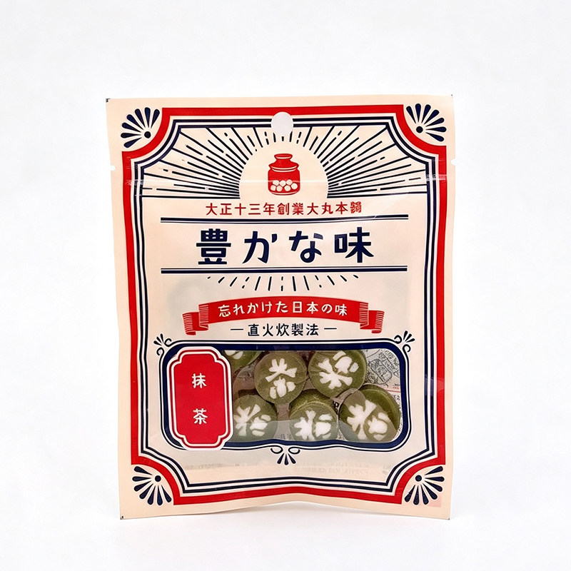 日本大丸本铺抹茶糖卡通人脸糖糖果零食硬糖进口