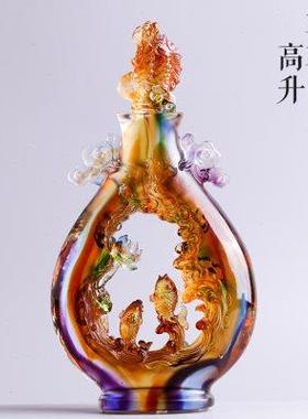 琉璃摆件鱼招财开业乔迁结婚装饰房间饰品工艺品礼物客厅鳌龙鱼