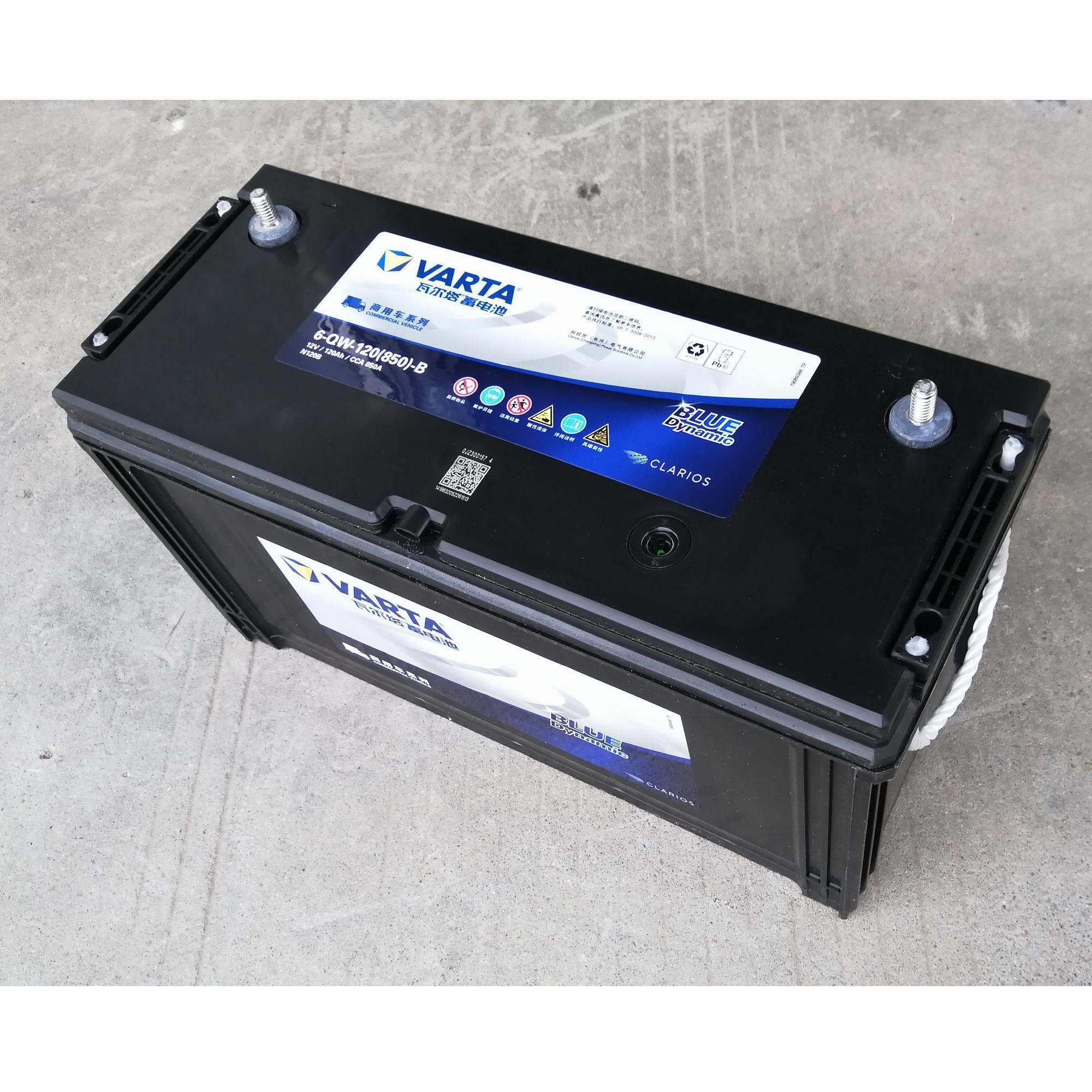 VA瓦RTA尔塔6-AQW-12机0(850)-T/B蓄电池6-QW-12012V120H电瓶工程