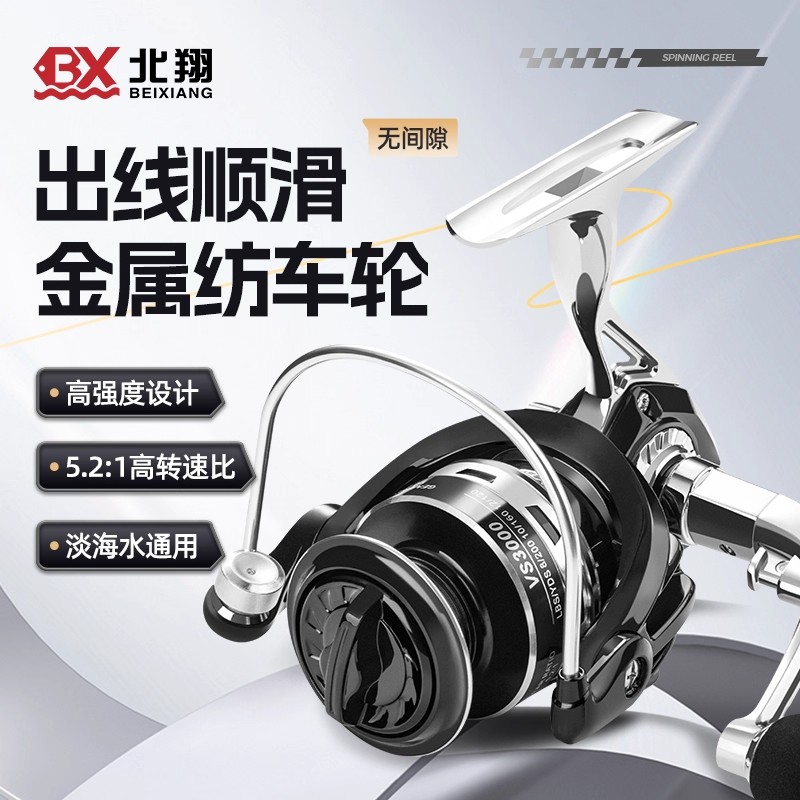 全金属纺车轮路亚渔轮远投专用鱼轮大全正品钓鱼轮子海竿海杆矶钓