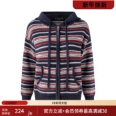 凡人优品毛衣外套女连帽毛织衫 收口保暖A229