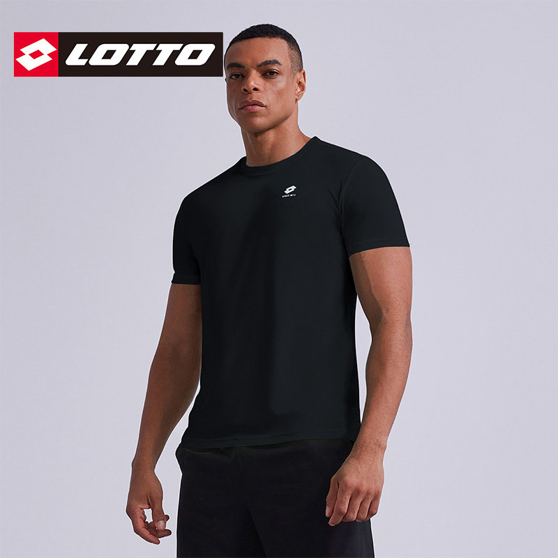 LOTTO乐途男士冰丝短袖T恤2026夏季新款圆领速干薄款休闲运动上衣