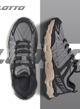 LOTTO乐途男皮面加绒运动鞋2025秋冬季新款户外休闲徒步登山鞋子
