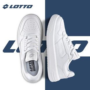 新款 空军一号休闲运动小白鞋 2024春夏季 LOTTO乐途女白色低帮板鞋