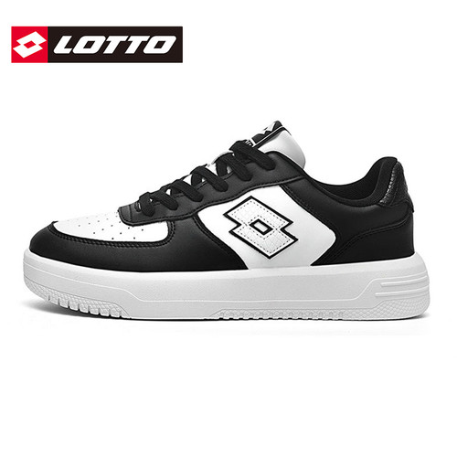 Lotto乐途男白色低帮休闲板鞋