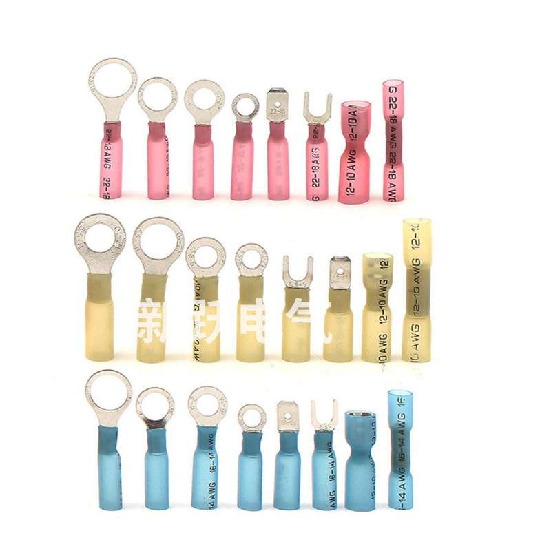 厂家直供250pcs盒装防水热缩端子套装中接接线热缩端子套装组合