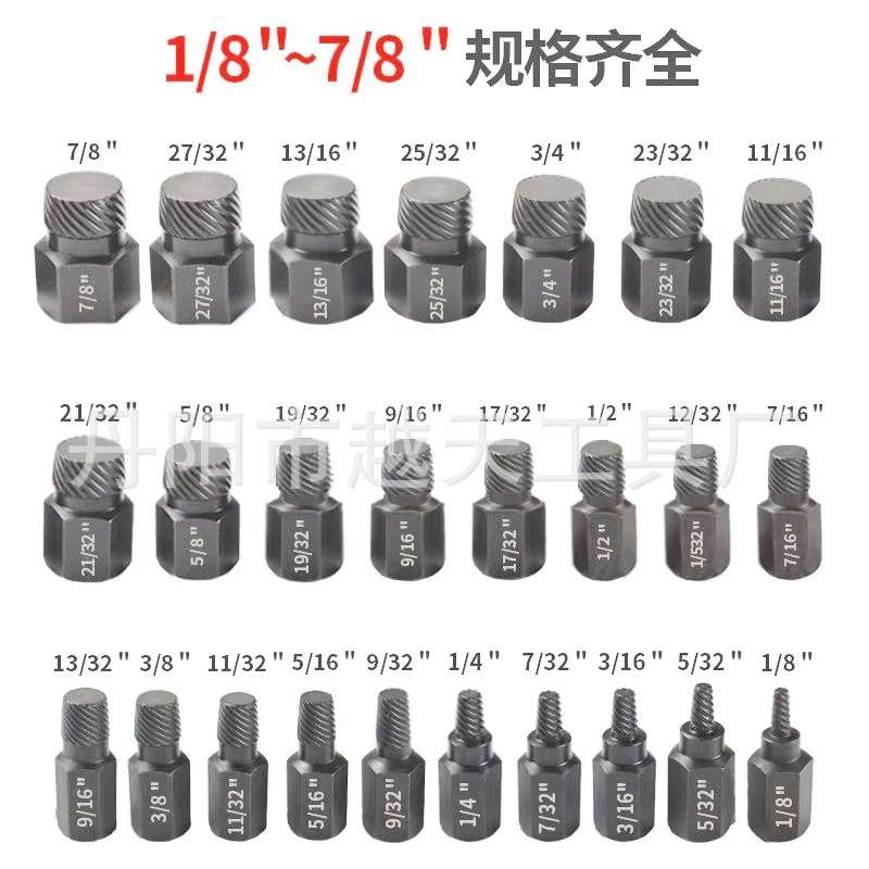 现货25pc断头螺丝取出器多花键滑牙滑丝断丝破损螺钉拆除工具