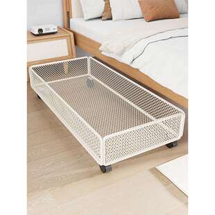 床底收纳箱沙发下抽拉置物架玩具带滑轮储物柜抽屉式扁平盒筐