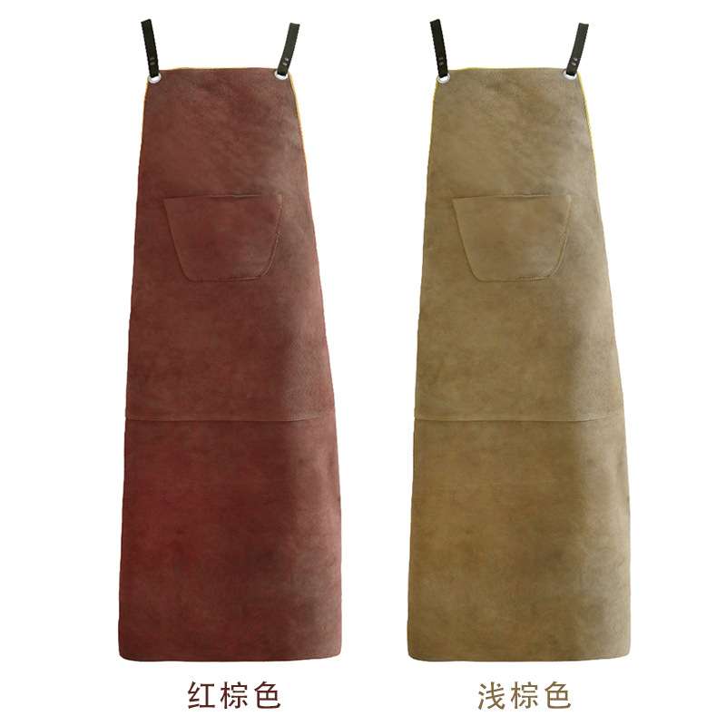 加厚皮围裙二层皮厚度可供跨境皮围裙 焊工劳保围裙