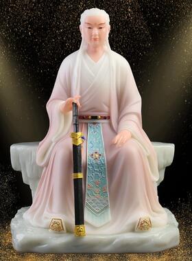 汉白玉东华帝君神像东王公东皇公东华紫府少阳君扶桑大帝佛像摆件