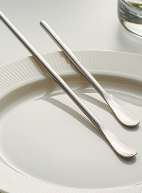 井柚日式304不锈钢咖啡搅拌棒长柄搅拌勺搅拌棒甜品勺子奶茶冰勺