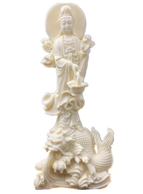 速发果鳌鱼观世音菩萨家居客厅供奉保平安摆件佛像工艺品礼盒装饰
