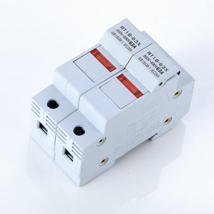 6X帶燈14 51保險絲芯子底座 熔斷器底座RT18 速發新型導軌式