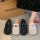 外穿休闲百搭包头拖女生小香风镂空纯色舒适软底通勤防滑半拖 时尚