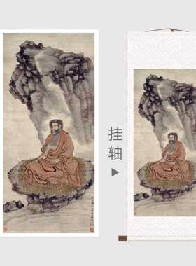 古风复制绢布明代吴彬绘装饰画