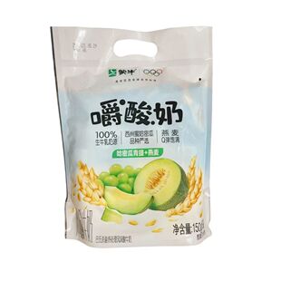 蒙牛嚼酸奶燕麦酸奶哈密瓜味菠萝甜橙味袋装学生酸奶