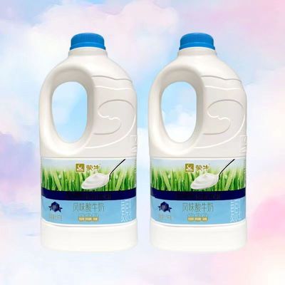 蒙牛风味酸奶1.1KG水果捞用酸奶原味发酵乳大桶装自然酸牛奶