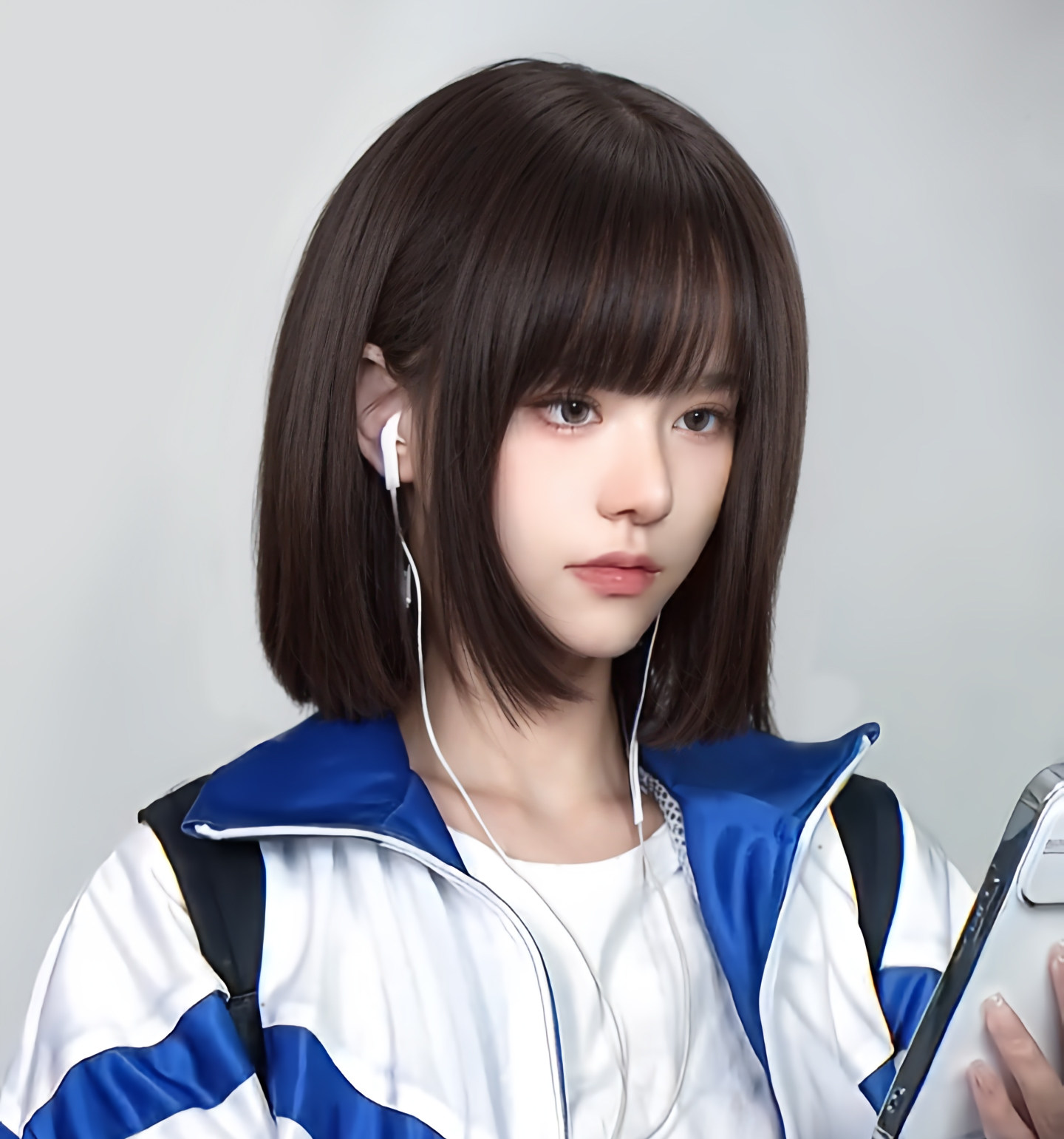 假发短发女新款全头套自然减龄波波头lolita短直发仿真发全真人发