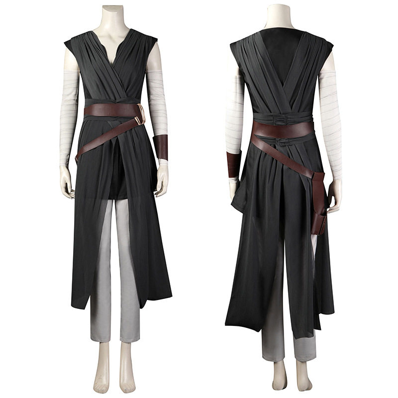 星球大战cosplay后的绝地武士蕾伊cos服万圣节二次元服装