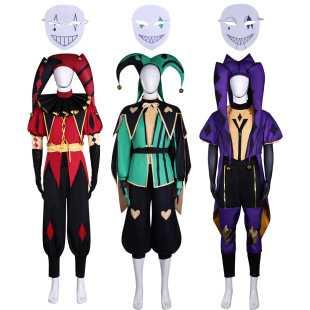 跨境怪胎马戏团cos服Pierrot/Harlequin/Jester游戏cosplay万圣节