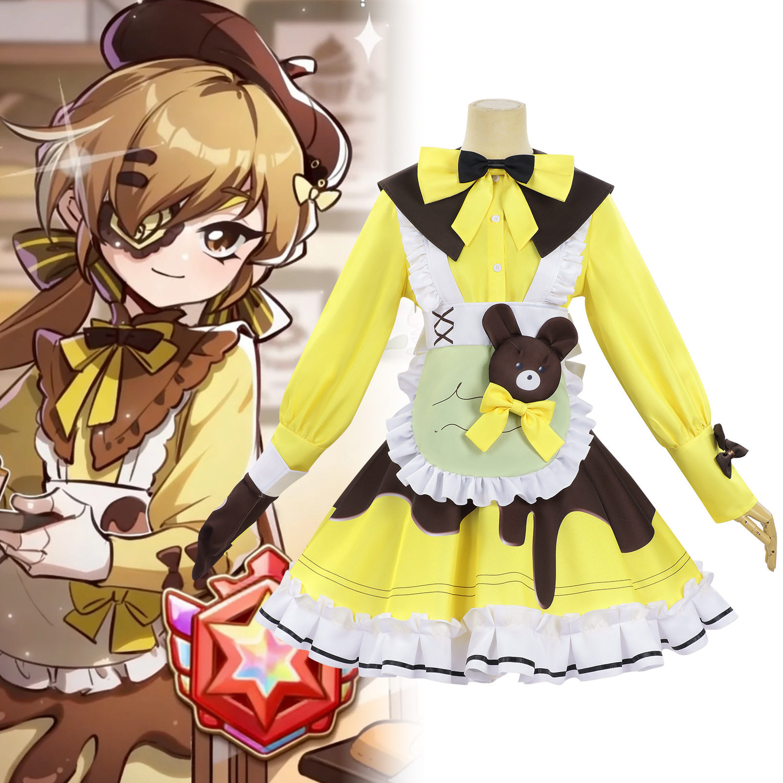 蛋仔cos服哑女绮梦甜心连衣裙成人儿童游戏同款二次元cosplay服