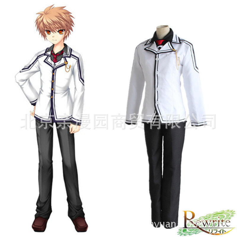 【跨境】动漫Rewrite瑚太朗凤咲夜cos服校服制服cosplay服装