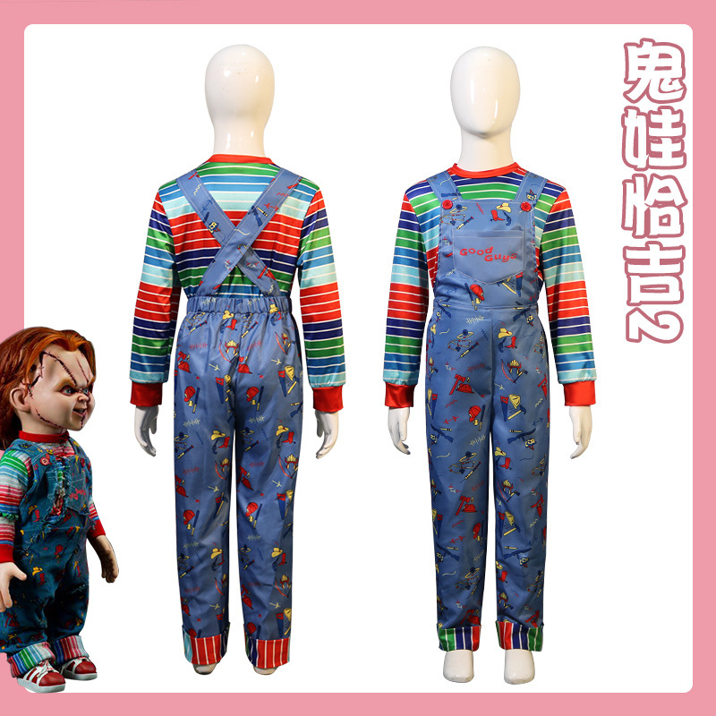 鬼娃恰吉第二季cos服Chucky背带裤表演服cosplay服儿童套装
