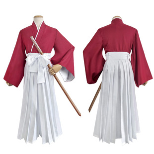 浪客剑心绯村剑心cos服男红色剑道和服漫展万圣节cosplay动漫服装