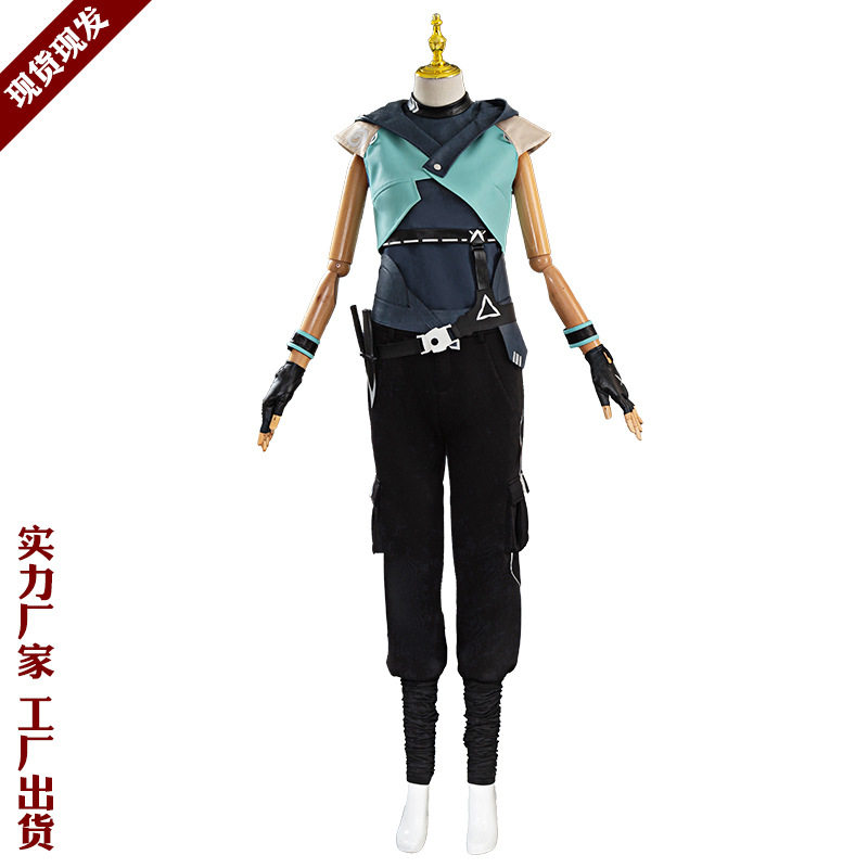 女生jett瓦罗兰特无畏契约捷风cos假发cos服play服装苦无奶妈保安