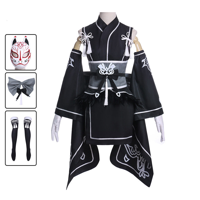 尼尔机械纪元和风皮肤和服2Bcosplay服装女狐狸面具