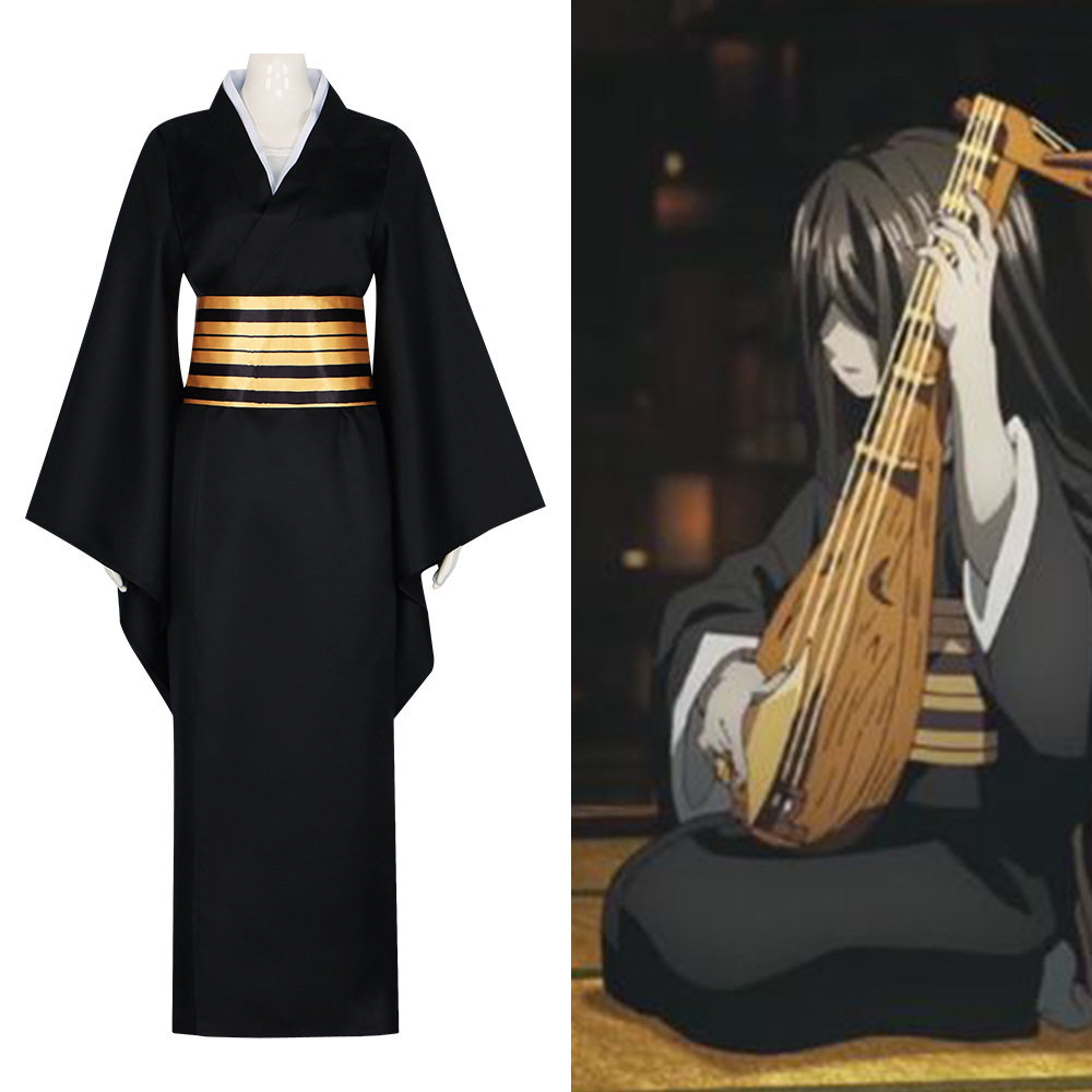 鬼灭之刃cos服鸣女和服鬼灭十二鬼月上弦四cosplay服万圣节扮演服