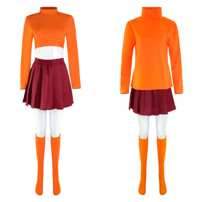 史酷比狗维尔玛cos服角色表演服cooby-DooVelmacosplay服装S