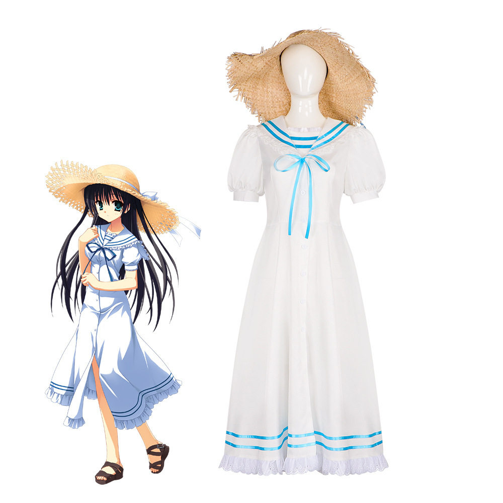 夏空彼方cos服夏空的彼岸游戏同款上坂茅羽耶cosplay连衣裙带帽子