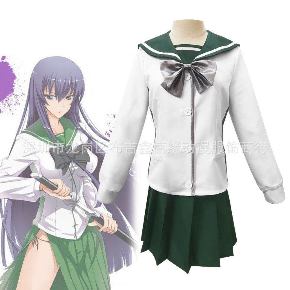 毒岛冴子-学园默示录校服-短裙版-Cosplay服装/动漫cos服饰鑫博缘