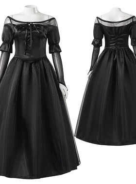 阴间大法师2cos服迈克尔基顿甲壳虫汁黑色婚纱裙cosplay连衣裙