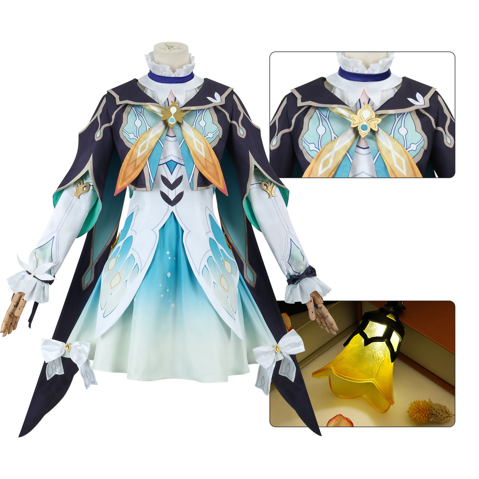 漫路人鸢尾花家系二次元动漫服崩坏cos服星穹铁道流萤cosplay服装图片