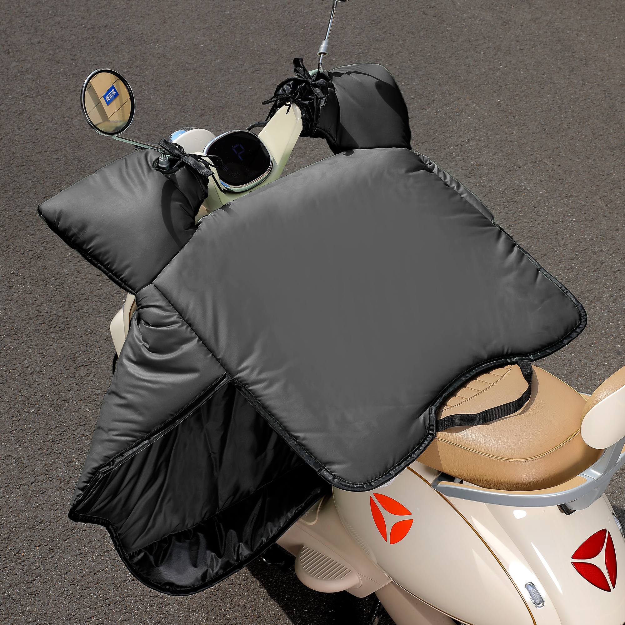 电动车挡风被四季通用双面防水冬款摩托车防风罩高颜值2025新款