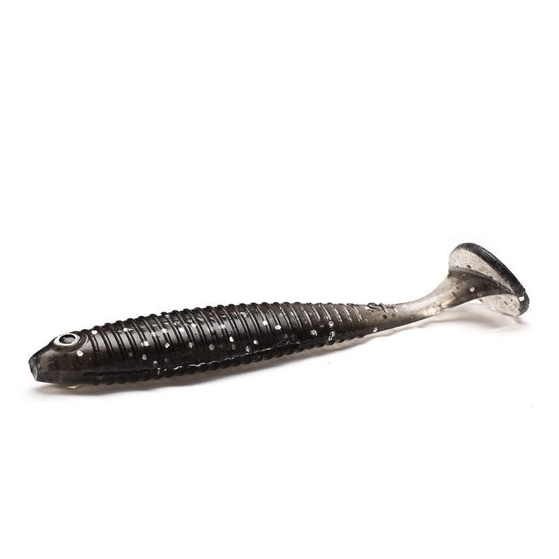 螺纹T尾软饵带眼仿真软鱼软虫饵钓鱼饵路亚鲈鱼假饵沉水80mm/3.7g