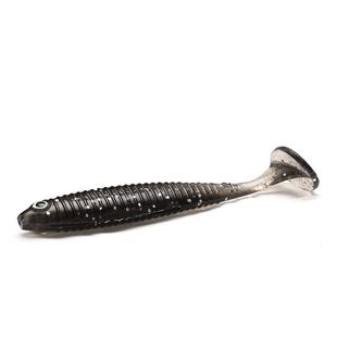 螺纹T尾软饵带眼仿真软鱼软虫饵钓鱼饵路亚鲈鱼假饵沉水80mm 3.7g